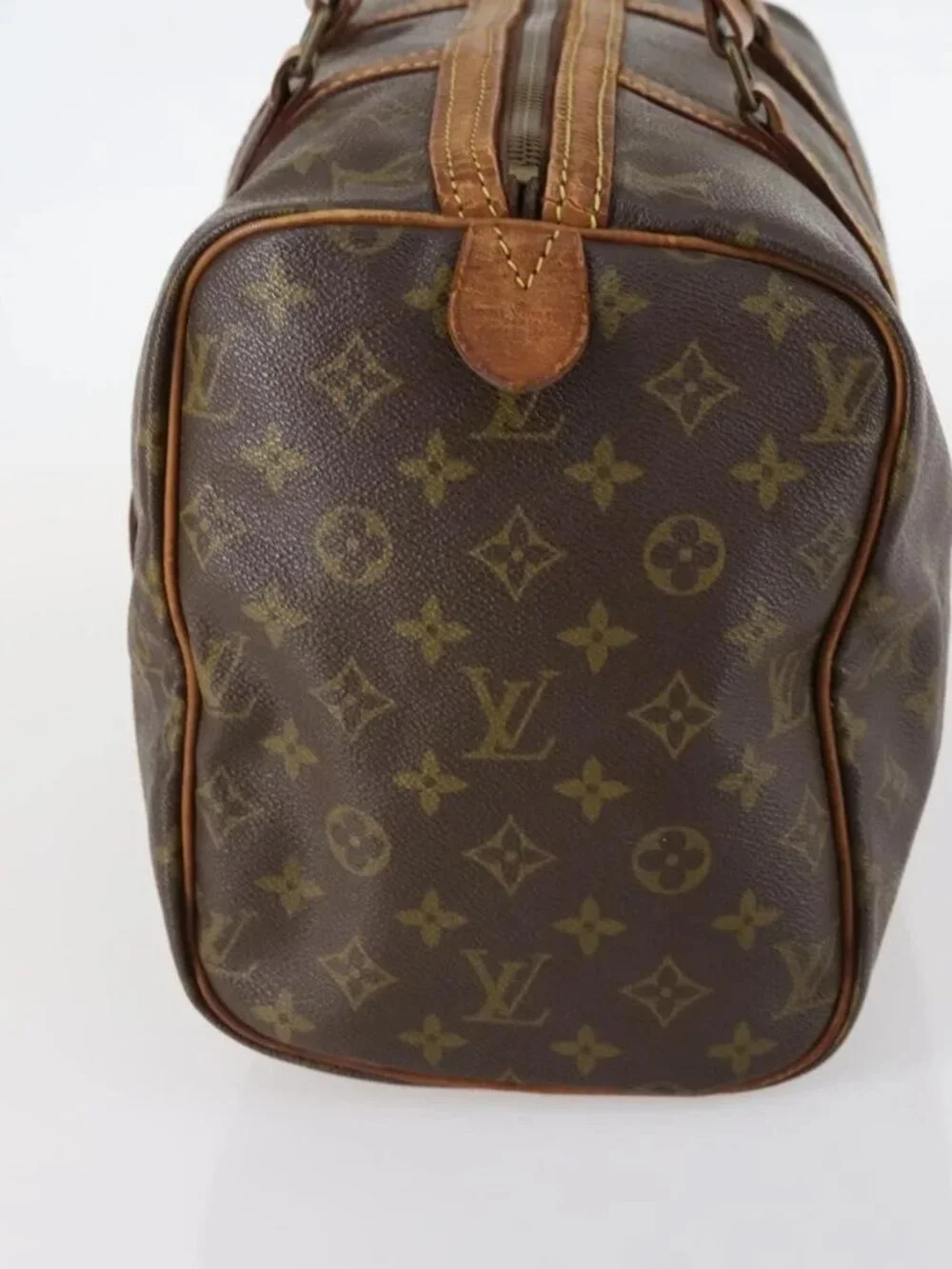 LOUIS VUITTON Monogram Sac Souple 35 Boston Bag M41626 LV Auth hk3035